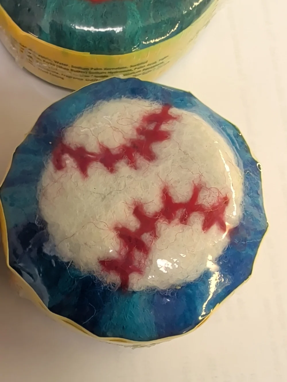 Handcrafted Kids Fun Felted Soap Set - Yellow, Red, Teal, Blue
